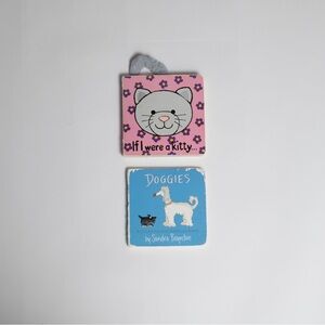 Jellycat Touch and Feel Cat Board Book + bonus board book